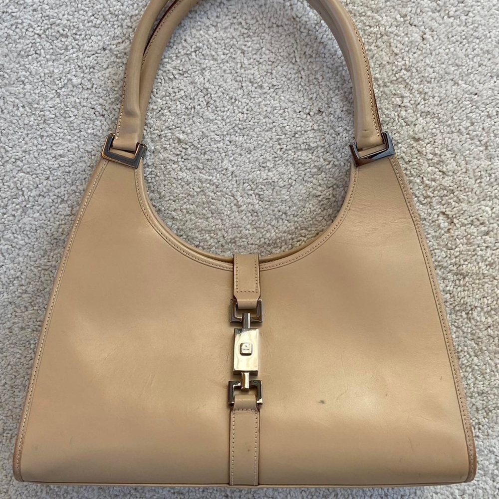 Vintage Gucci Beige Leather Bag 👜